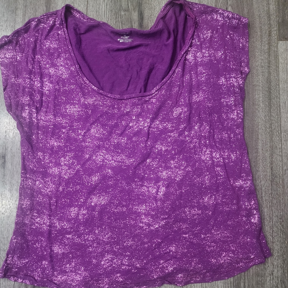 Purple metallic womens shirt